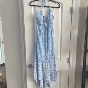 Hollister Light Blue Paisley Maxi Dress
